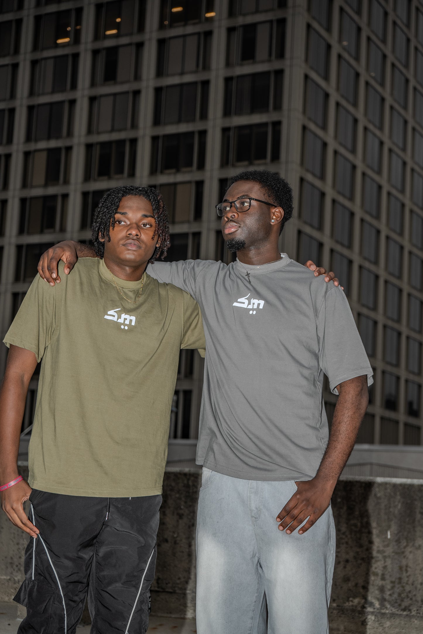 Street Messiah Club tee-Gray & Green